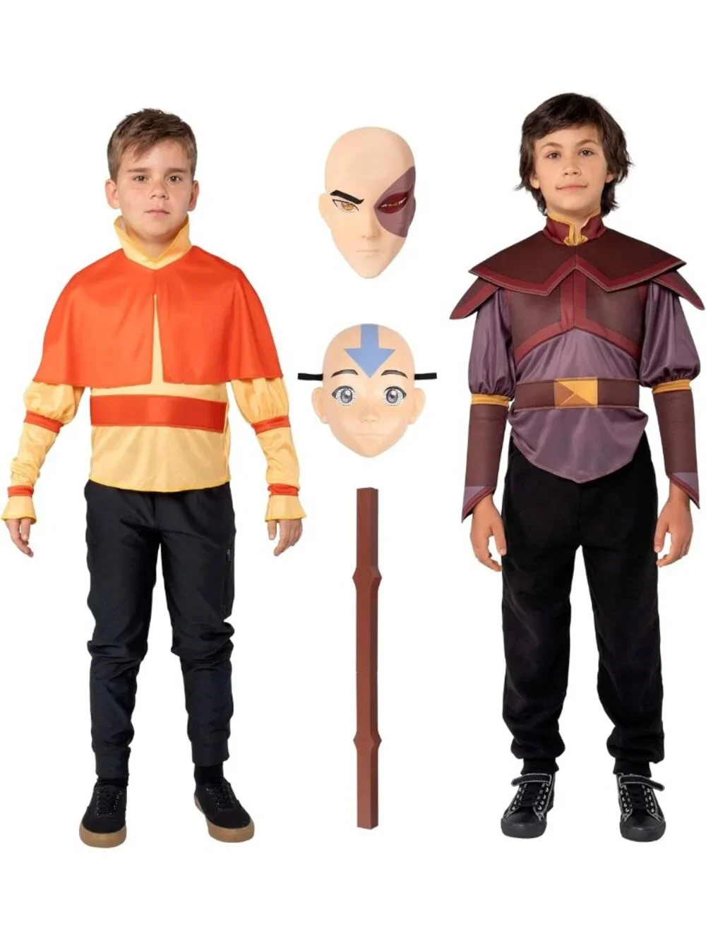 Avatar-Inspired Dress Up Trunk Set - 5-Piece Costumes with Masks & Staff